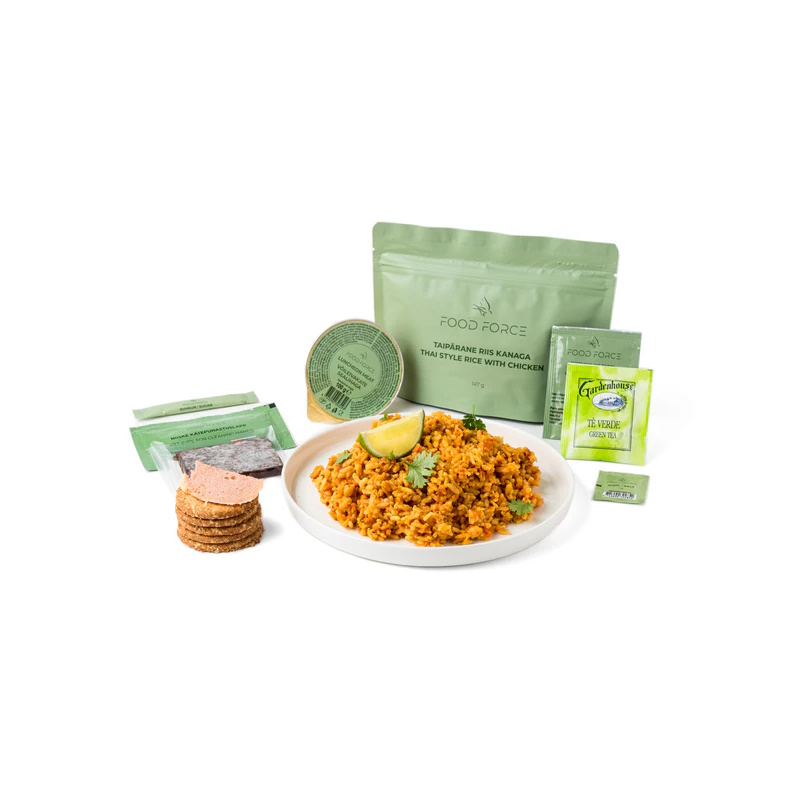 Main Meal Ration Pack Force Food Thai Style Rice with Chicken Main Meal