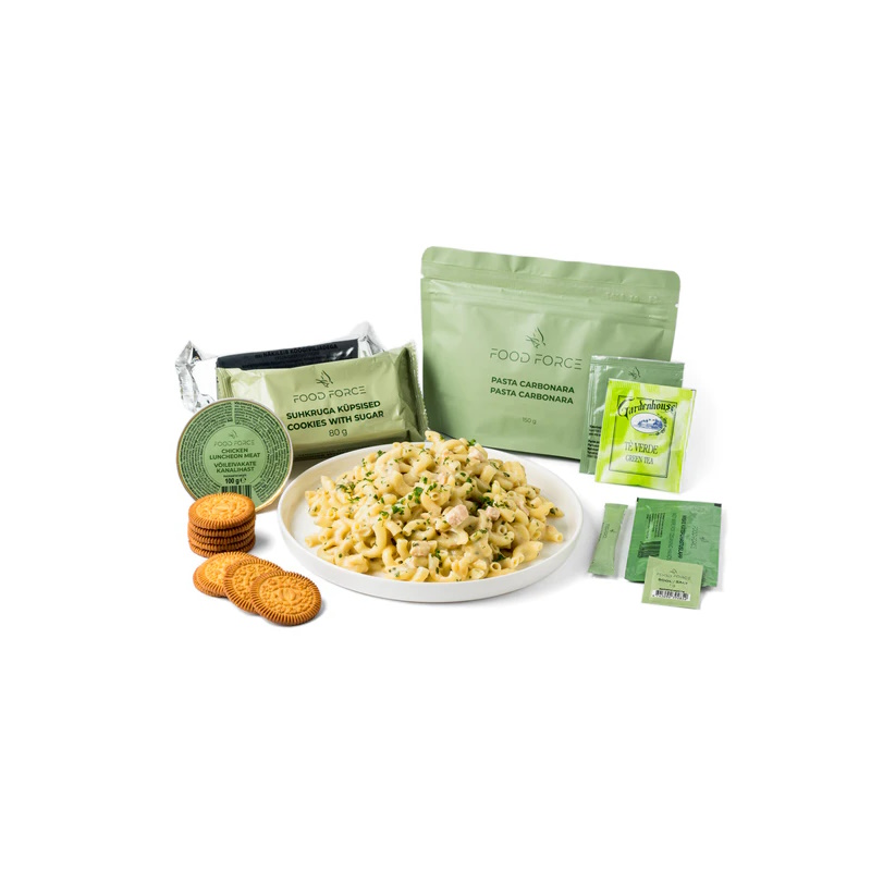 Tūristu pārtikas komplekts Food Force Pasta Carbonara